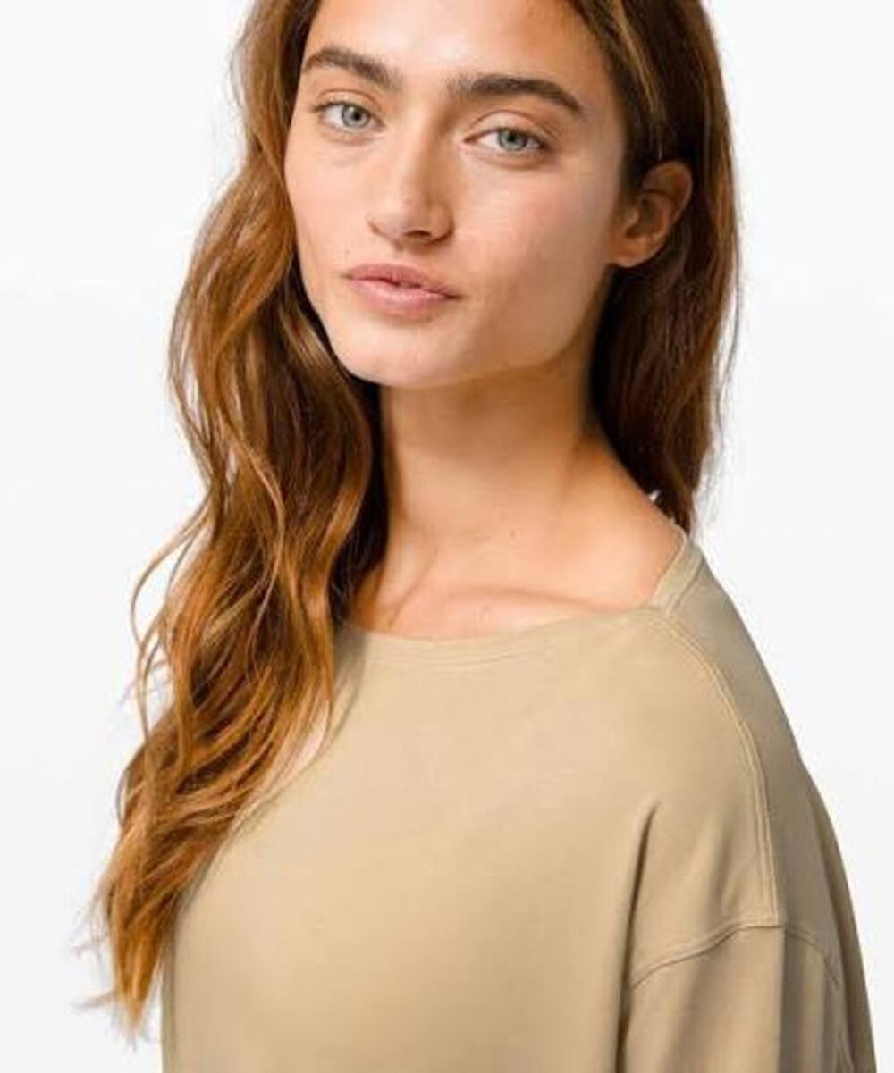 Lululemon Back In Action Long Sleeve Rulu In Trench Comfy Top Women's Size 16